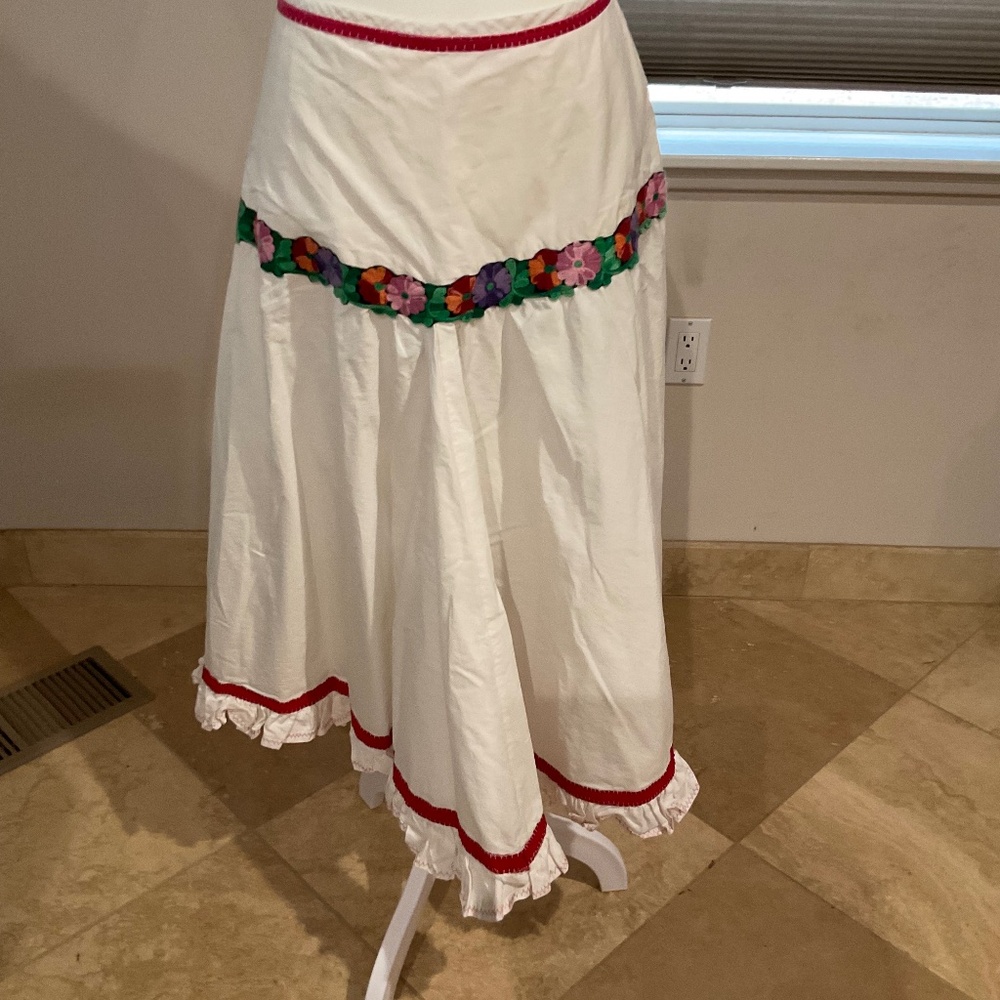 Vintage Handmade 100% Cotton Skirt Size M/L (see measurements)